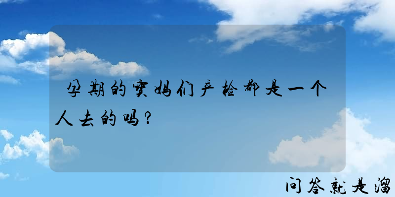 孕期的宝妈们产检都是一个人去的吗？