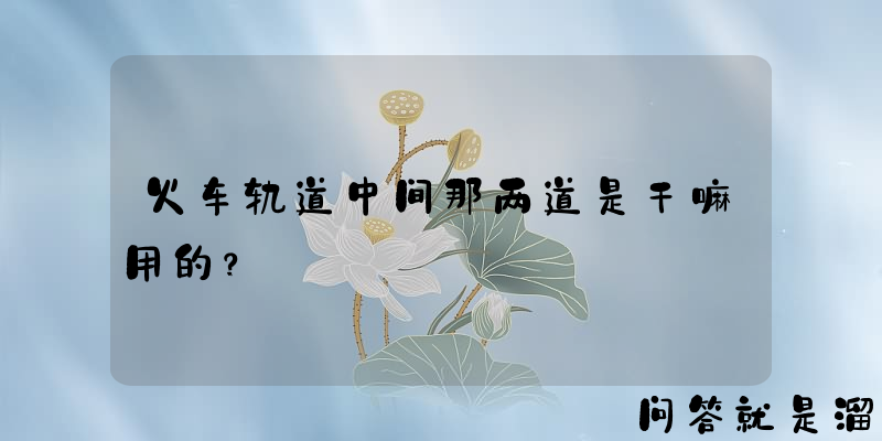 火车轨道中间那两道是干嘛用的？